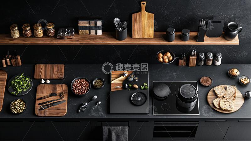 高清大图下载【趣麦麦图】现代厨房厨具