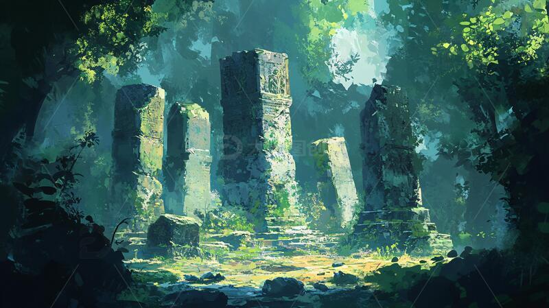 高清大图下载【趣麦麦图】风景原画场景原画风景