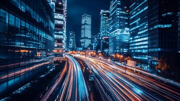 城市快节奏车流速度方向