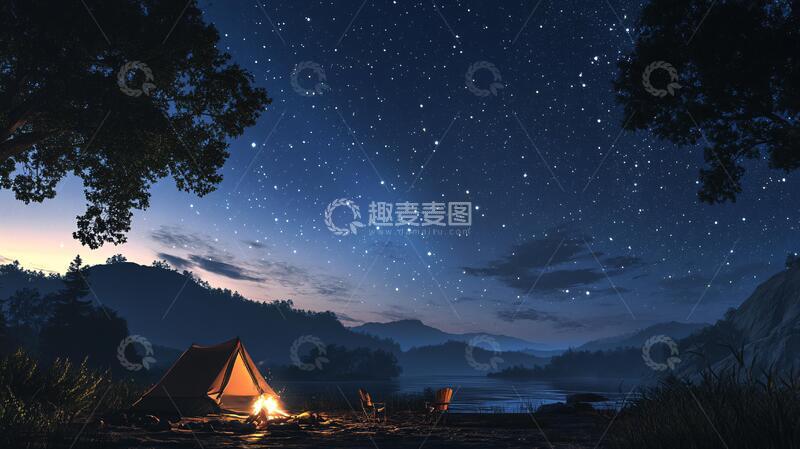 高清大图下载【趣麦麦图】露营地氛围营造1