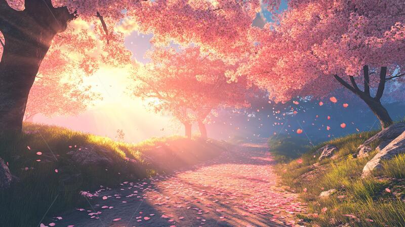 高清大图下载【趣麦麦图】古风场景春暖花开7