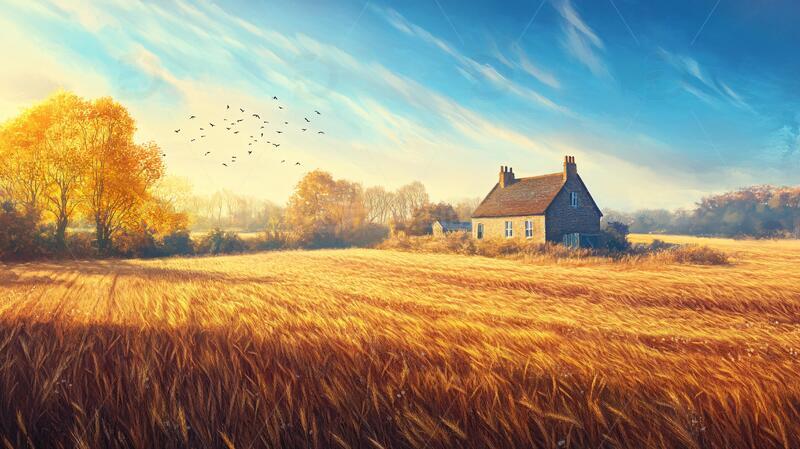 唯美农村场景22