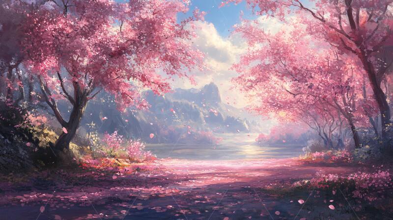 高清大图下载【趣麦麦图】古风场景春暖花开8