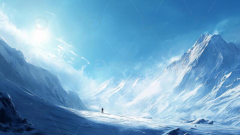 雪山原画背景壁纸峰会