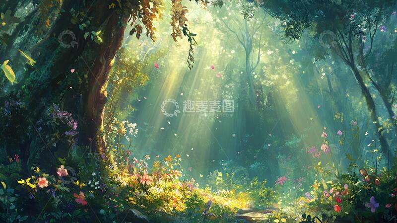 高清大图下载【趣麦麦图】梦幻森林壁纸2