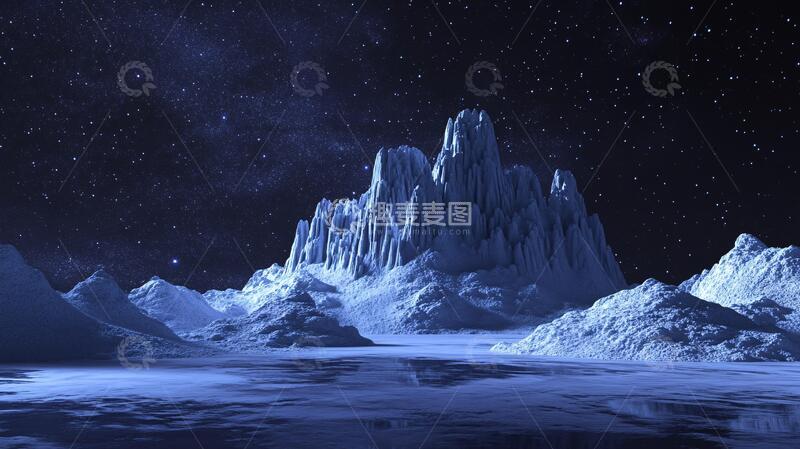 高清大图下载【趣麦麦图】山脉背景冰雪背景梦幻