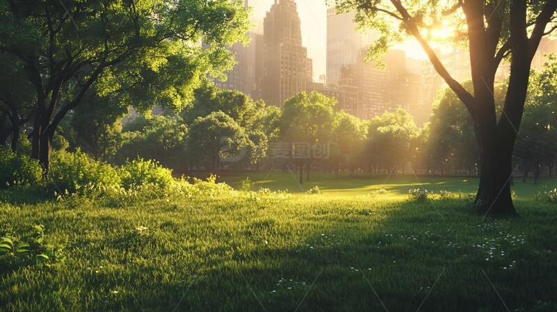 高清大图下载【趣麦麦图】阳光草地朦胧美1