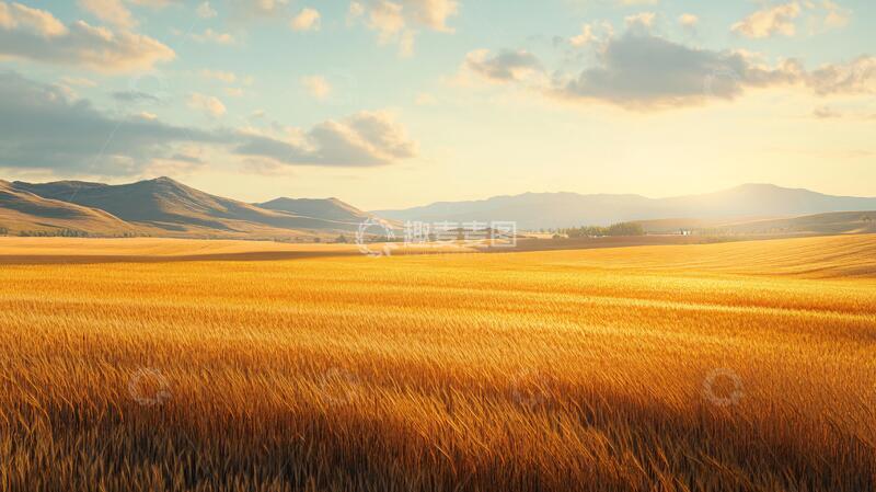 高清大图下载【趣麦麦图】自然风光金色麦田1