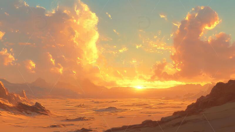 高清大图下载【趣麦麦图】风景原画插画场景风景