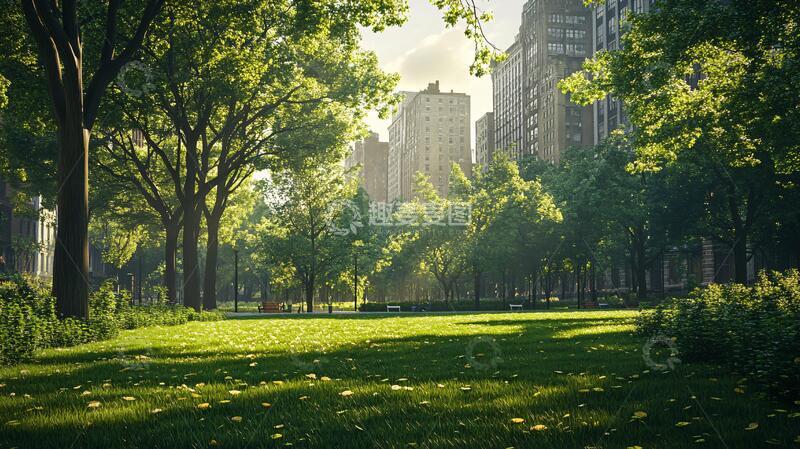 高清大图下载【趣麦麦图】小区绿化模拟