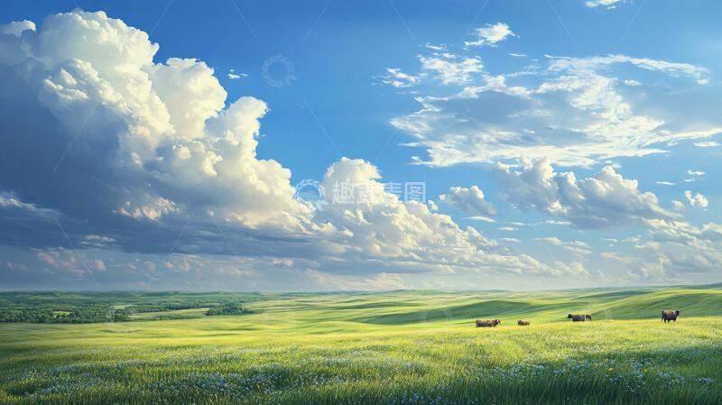 高清大图下载【趣麦麦图】草原风光壁纸7