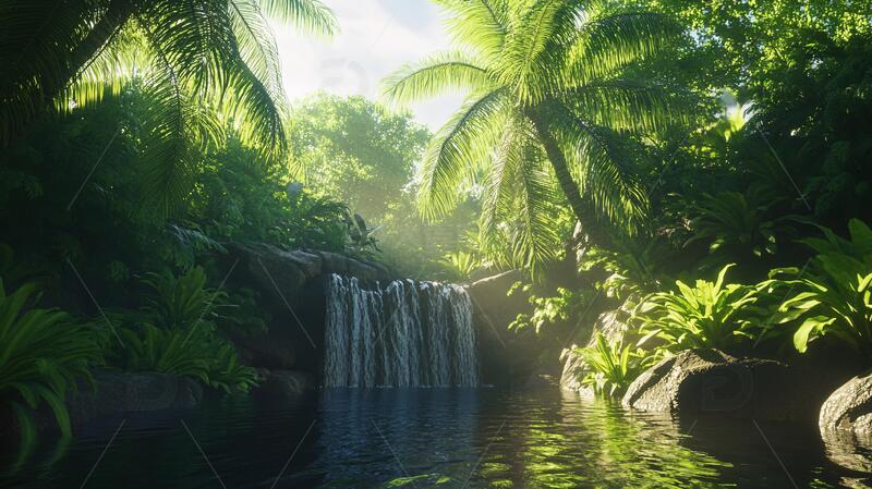 高清大图下载【趣麦麦图】热带雨林模拟场景2