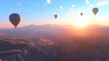 地貌热气球旅行地貌丹霞