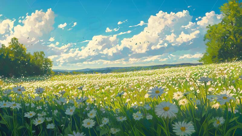 高清大图下载【趣麦麦图】唯美花田场景7