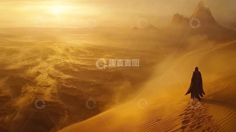 高清大图下载【趣麦麦图】玄奘取经大漠楼兰玄奘