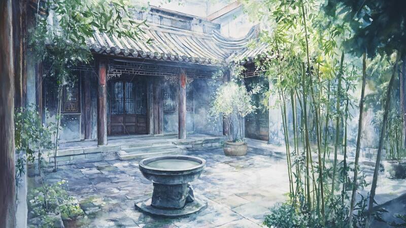 高清大图下载【趣麦麦图】四合院场景场景古风庭院