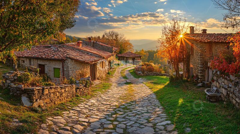 高清大图下载【趣麦麦图】唯美山村风光