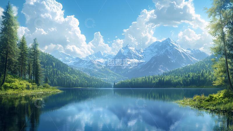 高清大图下载【趣麦麦图】宽屏风景画风景宽幅山水