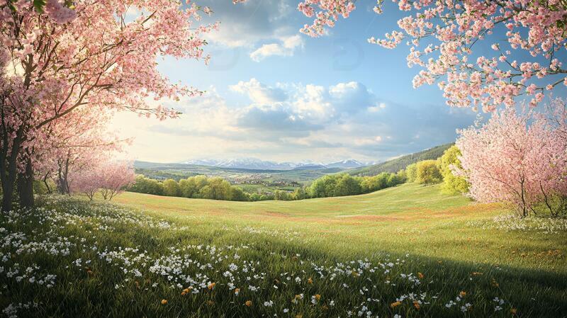 高清大图下载【趣麦麦图】唯美花田场景8