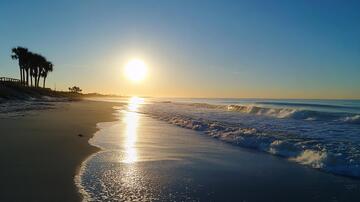 拉霍亚海滩海滩清晨日出