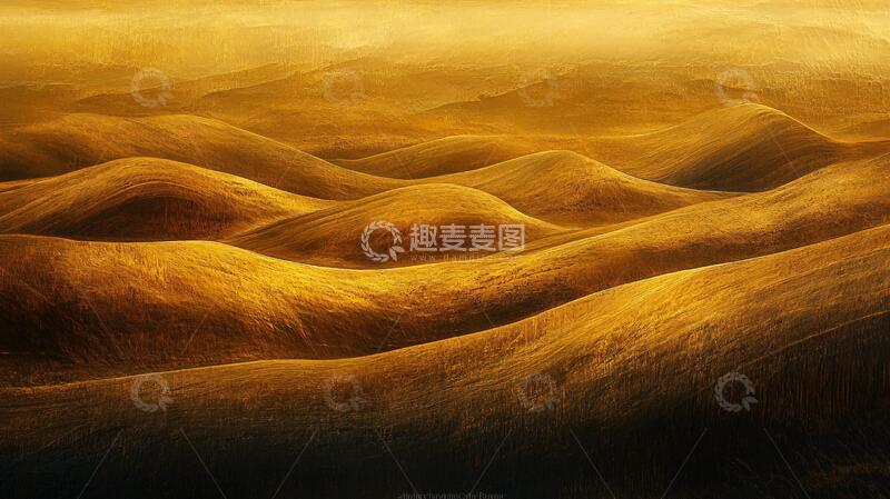 高清大图下载【趣麦麦图】写意金色山金色立体世界