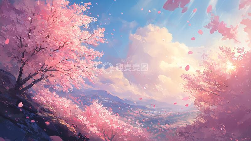 高清大图下载【趣麦麦图】古风场景春暖花开3