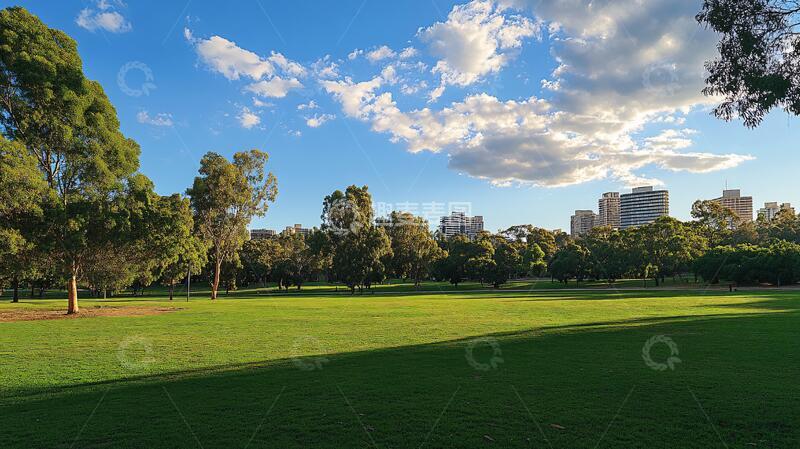 高清大图下载【趣麦麦图】绿色都市青草绿地