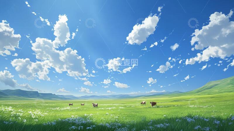 高清大图下载【趣麦麦图】草原风光壁纸3