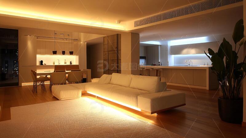 夜景客厅效果图