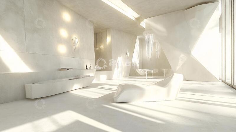 高清大图下载【趣麦麦图】白色木质现代公寓1
