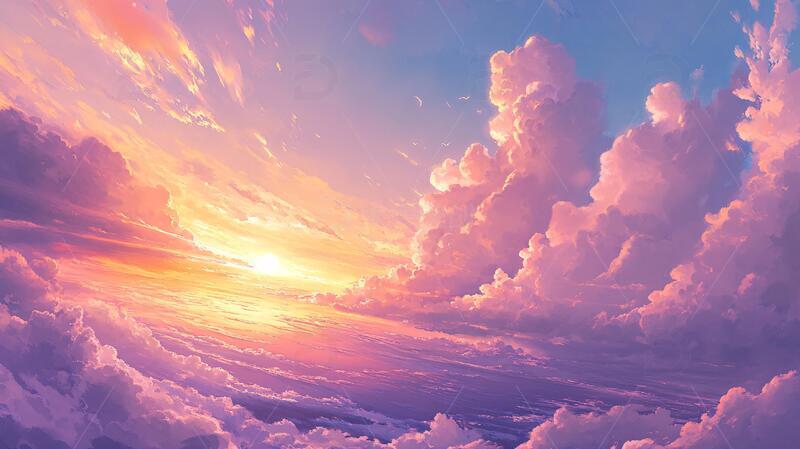 云海插画插画动漫风格