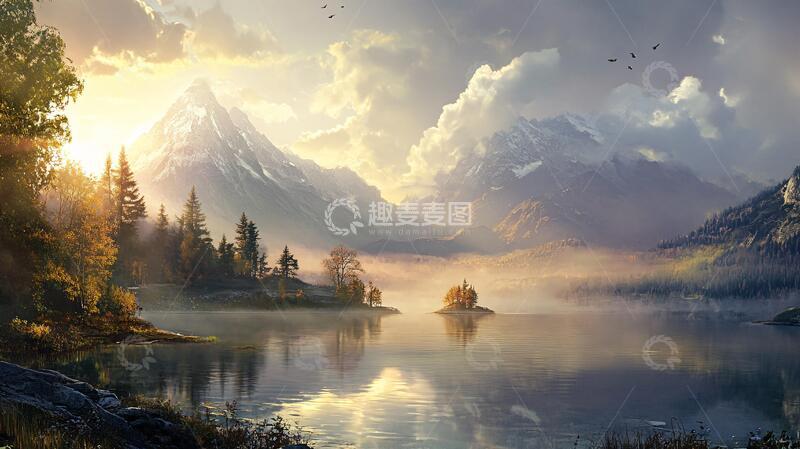 高清大图下载【趣麦麦图】宽屏风景画壁纸高清山水1