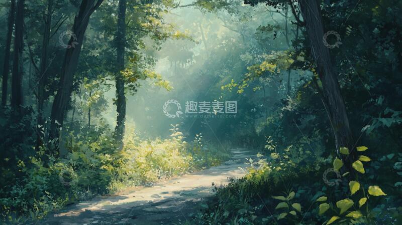 高清大图下载【趣麦麦图】林中小道壁纸7
