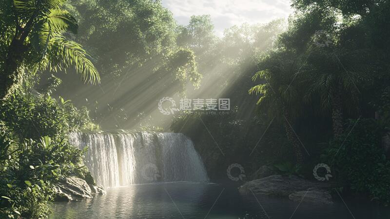 高清大图下载【趣麦麦图】热带雨林风光仙境1