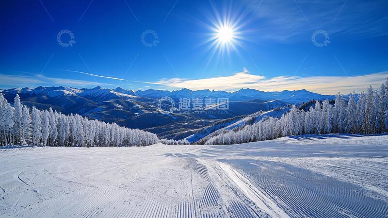 高清大图下载【趣麦麦图】阳光下冰天雪地3