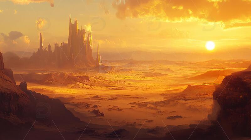 高清大图下载【趣麦麦图】大场景风景场景科幻原画