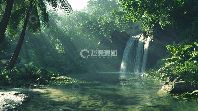 高清大图下载【趣麦麦图】热带雨林仙境1