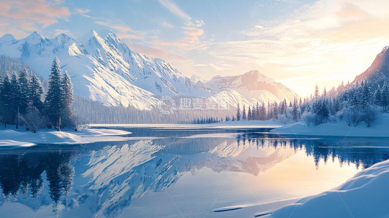 高清大图下载【趣麦麦图】暖调山水风景4