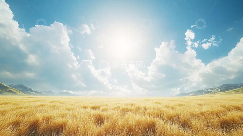 高清大图下载【趣麦麦图】阳光草原背景