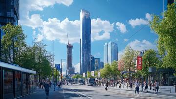 街景效果图街景天府金融