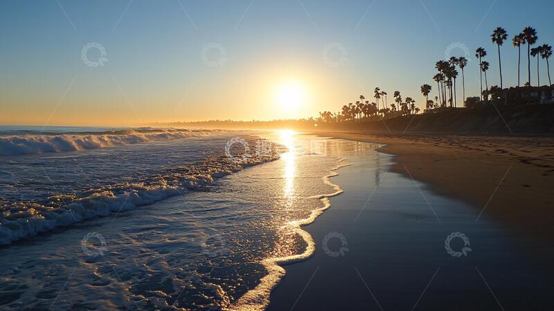 高清大图下载【趣麦麦图】圣塔莫尼卡海滩1