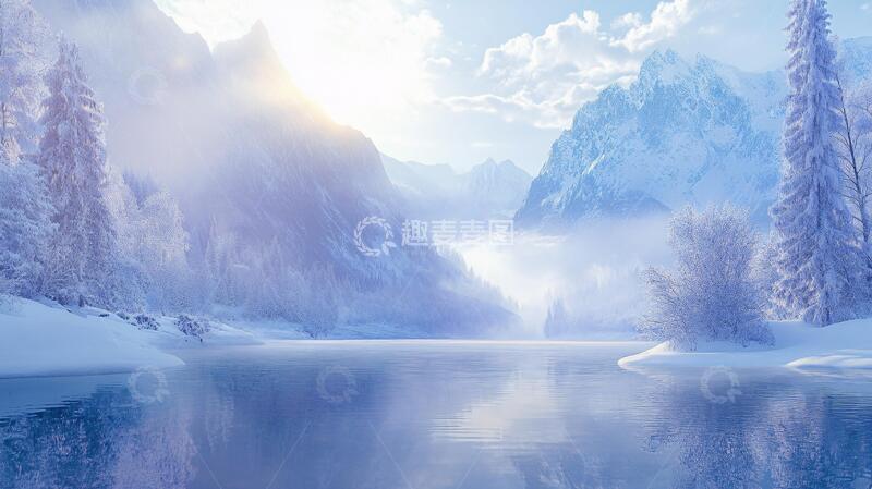 高清大图下载【趣麦麦图】暖调山水风景3