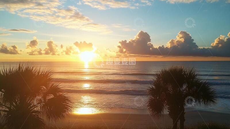 高清大图下载【趣麦麦图】塞班晨曦晨曦日落风景