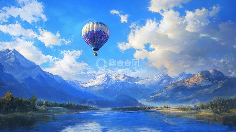 高清大图下载【趣麦麦图】唯美热气球壁纸风景高清