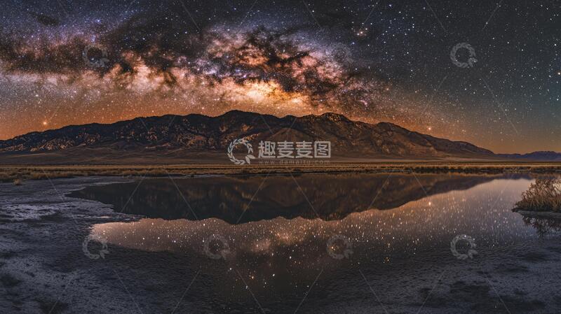 高清大图下载【趣麦麦图】大柴旦翡翠湖银河