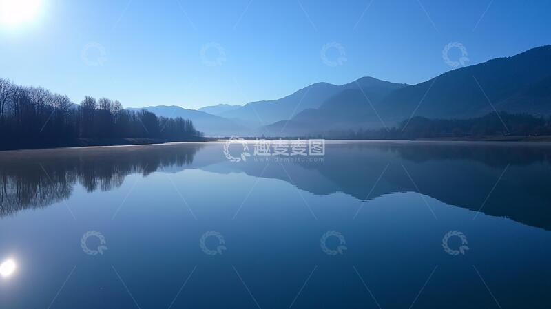 高清大图下载【趣麦麦图】蓝调山水风景