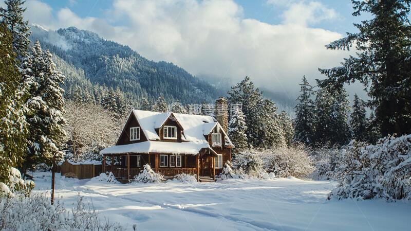 高清大图下载【趣麦麦图】冬日雪景壁纸4