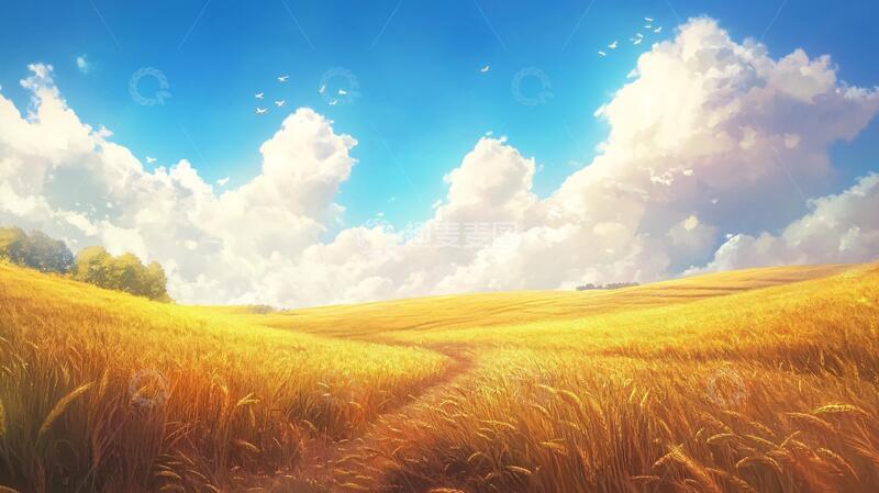 高清大图下载【趣麦麦图】超宽幅田园景色8