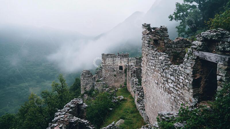 高清大图下载【趣麦麦图】布瓦羌寨晨雾