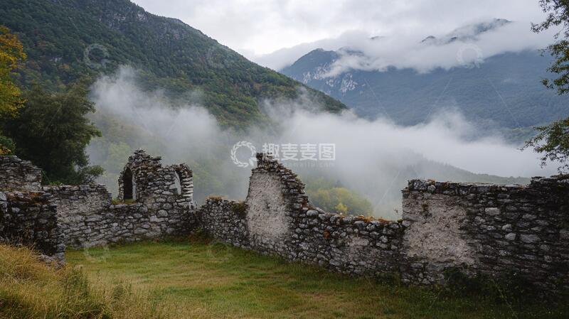 高清大图下载【趣麦麦图】布瓦羌寨晨雾2